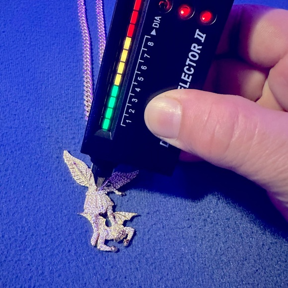 Gold Plated Silver St. Michael 2.5 “ Moissanite pendant, Chain IS NOT INCLUDED - Picture 8 of 11